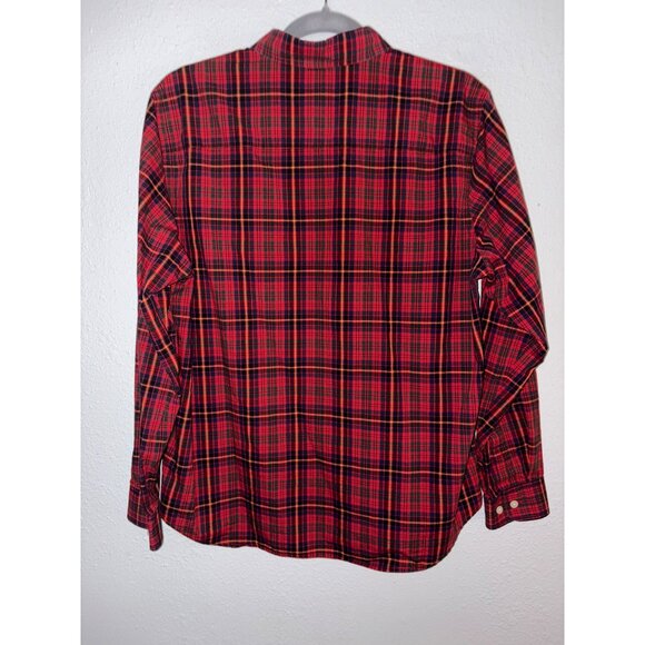 Lauren Ralph Lauren Red Plaid Long Sleeve Button-Down Shirt 100% Cotton Size L - Picture 2 of 7